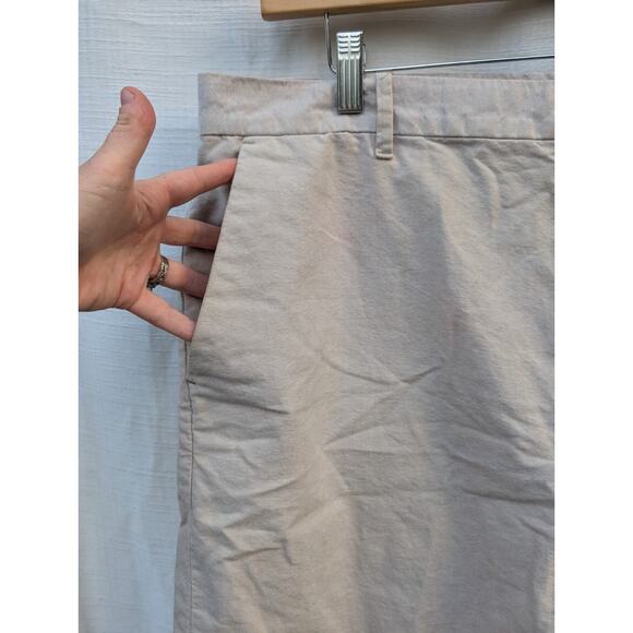 Izod Mens Chambray Shorts Sz 40W Cream Classic Preppy Golf Tennis classic - Picture 2 of 8